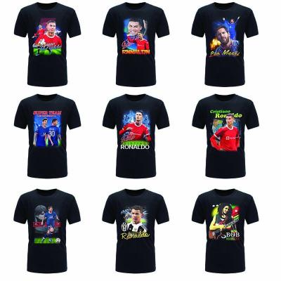 China Breathable Personality Portrait Star Football Team No Feeling Screen Printed Custom T-Shirt for sale