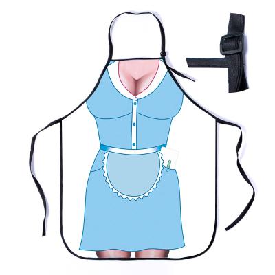 China Off-the-shelf Anti-fouling Adjustment Button Nurse Macho Style Cooking Kitchen Party Men and Women BBQ Baking Apron for sale