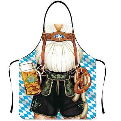 China NEW Amazon Hot Sale Oktoberfest Polyester Fashion Anti-fouling Beer Digital Printing Apron For Women Men for sale