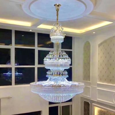 China Customized Modern Decorative Hotel Lobby Crystal Pyramid Chandeliers Luxury Pendant Lights For Decor High Ceiling Lighting for sale