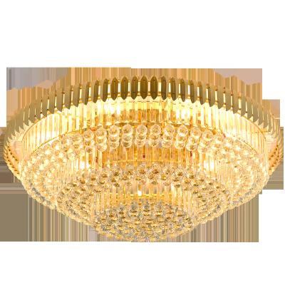 China Gold Outdoor Mounted Luxury Home Led Lights Modern Crystal Glass Ceiling Lamp Lights For Living Room Home Decoration for sale