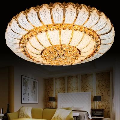 China New Gold Flush Mount Glass Flower Light Outdoor Mounted Crystal Ceiling Lights For Home Fake Ceiling Light Decor for sale