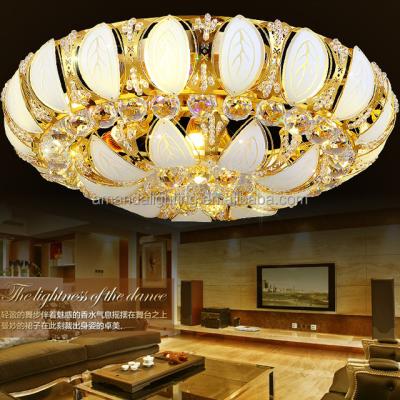 China Home Decoration and Projects Zhongshan Guzhen Gold Flower Glass Crystal Ceiling Lamps For Home Modern Commercial and Residential Decor Light for sale