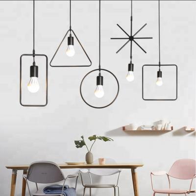 China Industrial Black Industrial/Retro/Modern Metal Pendant Light Fixtures Trace Hanging Lights for Kitchen Island Cafe Cafe Lighting Decor for sale