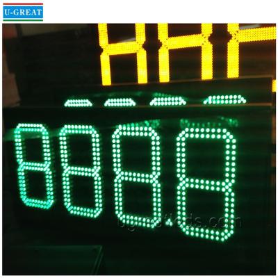 China Outdoor Waterproof Rf Remote Control Rgb Large 7 Segment Led Display 20 Inch 24inch 7 Segment Led Gas Station Display for sale