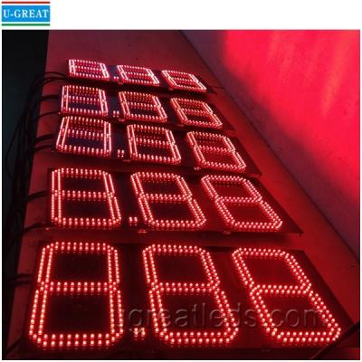 China 7 Segment LED Price Board Outdoor For Numbers Display Remote Control for sale