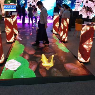 China Wedding Party Stage Interactive LED Display 3d  Full Color  250x250mm en venta