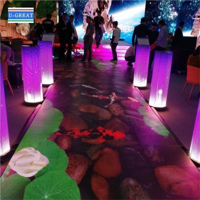 China Interactive Software Disco Dance Floor Tile for Floor LED screen activity stage for sale