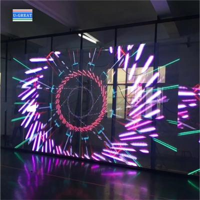 China High Brightness Transparent LED Screen Advertising Stage Background à venda