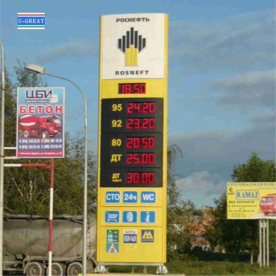 China led number display for led board gas station,led oil price changer en venta