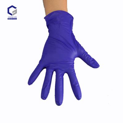 China Work Protection China Wholesale Powder Defensive Stance Nitrile Gloves Water Proof Gloves for sale