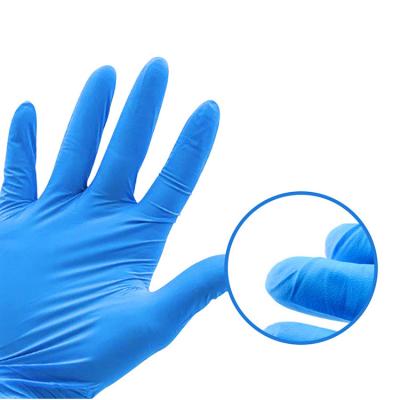 China Household Powder Cheapest Blue Nitrile Food Gloves Work Protection Touch Free Gloves for sale