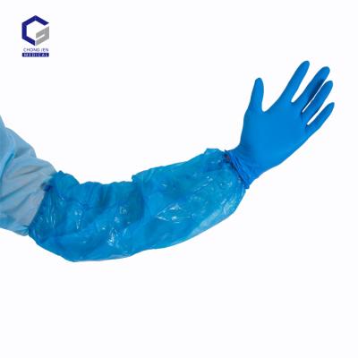 China Free Sample PE Disposable Oversleeve Waterproof Sleeve Cover For Food Industry for sale