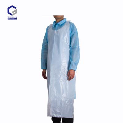 China Raincoat ; High Quality Disposable/Unique Medical Colorful Disposable PE Apron For Hospital for sale