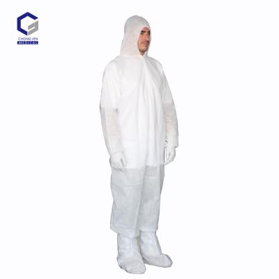 China Eco-friendly water proof cleanroom pp coverall PPE eco-friendly coverall for sale