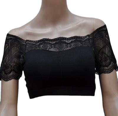 China Custom Women's Anti-Pilling Bra Style Lace Tank Top for sale