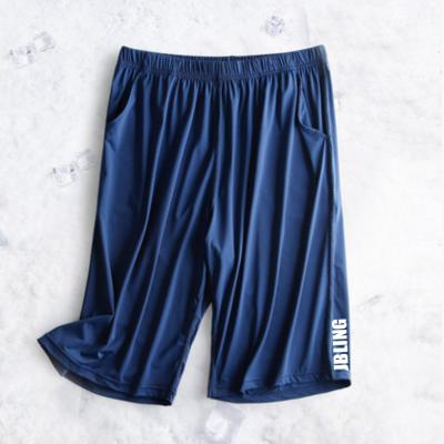 China Custom High Quality Anti-wrinkle Silk Fabric Cool Men Wear Home Wear Loose Shorts for sale