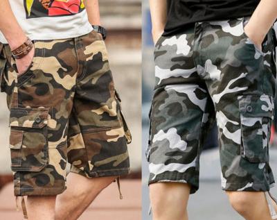 China Custom Mens Breathable Camouflage Pattern Cotton Shorts for sale