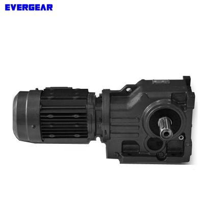 China HT250 Cast Iron K Series Bevel AC 220v Motor Transmission Gearbox Helical Reducer for sale