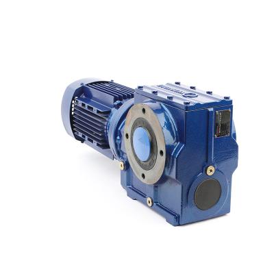 China Factory es series vertical shaft worm gear worm gear helical gear motor speed reducer for sale