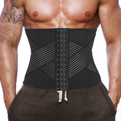 China Sports Waist Trainer Waist Trainer For Men Sauna Waist Cincher Trimmer Slimming Body Shaper Neoprene Sweat Belly Belt Corset Gym Burning Fat Belt for sale