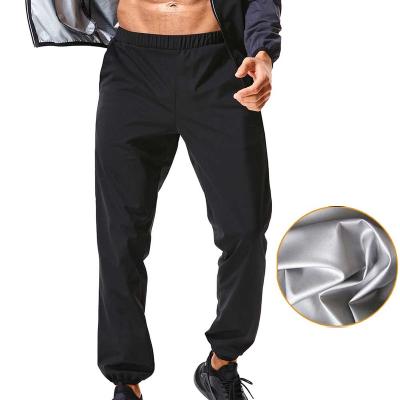 China Sports Men Sauna Pants For Weight Loss Gym Sweating Gaiters With Pocket Slimming Pants Body Shaper Hot Thermo Sports for sale