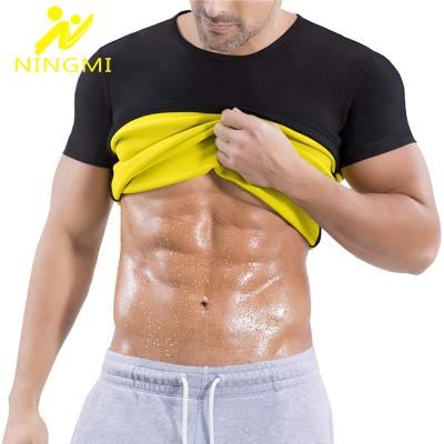 China Belly Waist Trimmer Sports Sauna Top Neoprene Body Shaper Men Shirts Gym Compression Tank Top Vest Slimming Waist Trainer T-shirt for sale