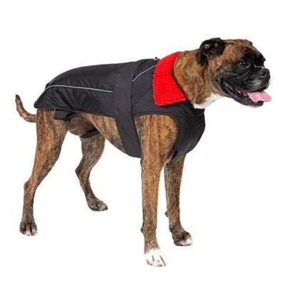 China Black And Red Dog Jacket Warm Waterproof Stocked For Gray Dog Coats Thick For Winter Autumn Warm Sweater For Small Medium Large Dog for sale