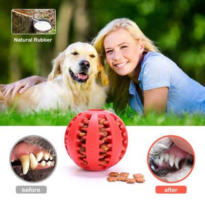 China New Viable Pet Toys Dog Toys Disjoint Clean Ball Cat Dog Chew Interactive Toys Ball Tooth Elasticity Natural Rubber Ball Interactive for sale