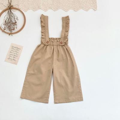 China Polyester/Cotton 2022 New Spring Fashion Children Girls Clothing Trendy Simple Loose Casual Pants for sale