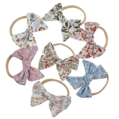 China European and American boutique wholesale multi-color baby style floral bow headband for sale