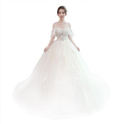 China Wholesale Bridal Gown Women's Boutique Off Shoulder Lace Breathable Wedding Dress for sale