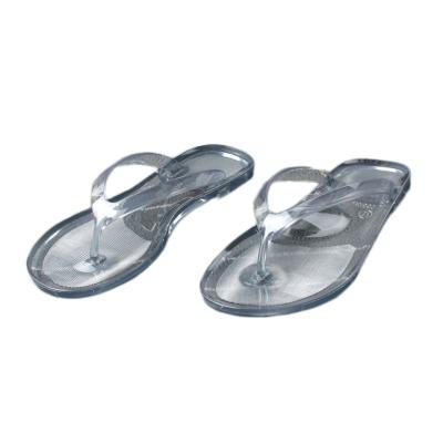 China Quick-drying ladies summer shoes flat slipper for women transparent flip flops beach walk slipper for sale