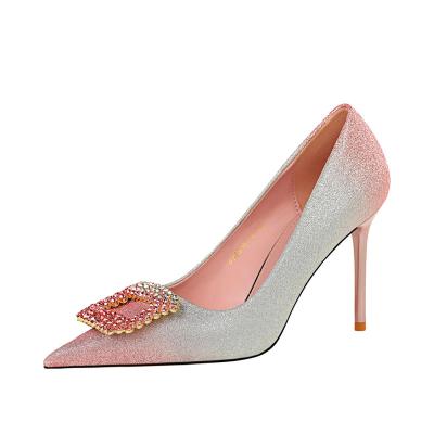 China Bridal shoes fashion rhinestone design party wear women elegant shoes bridal shoes ladies high heels shoes for sale