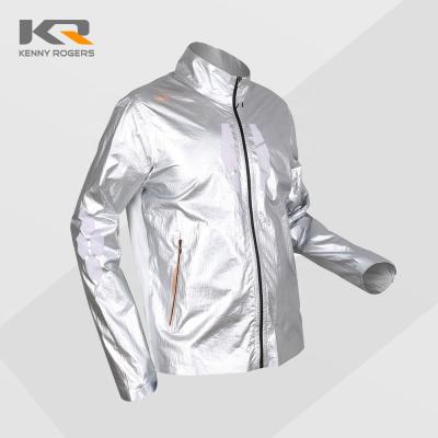 China 130g Polyester Sport Running Men's Vasaerre Jackets Seamless Woven QUICK DRY Custom Logo Silver Quick Dry Custom Designer for sale