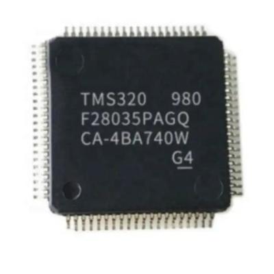 China TMS320F28035PAGQ original new original 32-bit MCU with 60MHz, 128KB flash IC chip in TMS320F28035 running microcontroller TQFP64 for sale