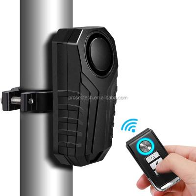 China Motorbike ; Waterproof Bicycle Anti Theft Alarm Sensor Bike 113dB Vibration Security Bike Alarm Motorcycle Wireless Remote Alarm for sale