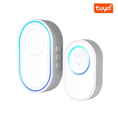 China Tuya Wifi Modern Smart Doorbell Burglar Alarm System 433mhz Wireless Home Security Alarm System With 58 Ringtones for sale