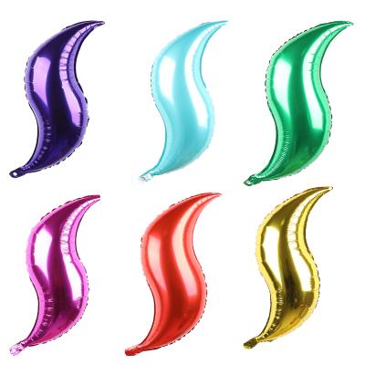 China 24inch Foil S Shape Foil Balloons Mermaid Tail Wedding Party Event Supplies for sale