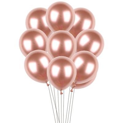 China Wholesale 5inch Metallic Latex 100pcs/pack Latex Balloons Thick Pearlescent Metal Chrome Alloy Colors for sale