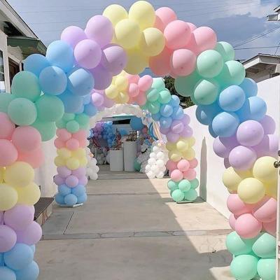 China Festival Decoration 122pcs Macaron Rainbow Decoration Garland Arch Kit Balloon Set Candy Balloons Latex Around Wedding Birthday Kids Bridal Toy for sale