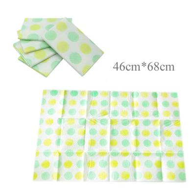 China Printed Baby Disposable Diaper Pad Mat Absorbent Under Changing Urine Pad HLD4668-02 For Baby for sale