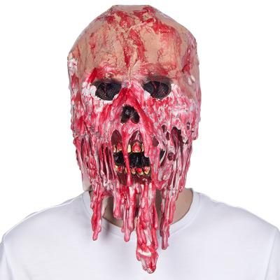 China Melting Face Scary Zombie Mask , Skeleton Head Masks 28*40cm For Cosplay for sale