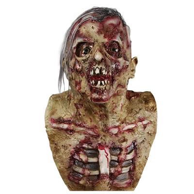 China Bloody Props Zombie Latex Masks Scary Creepy For Costume Party for sale