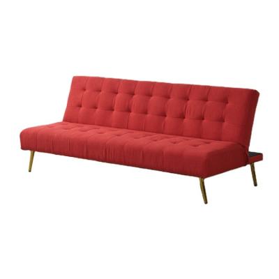 China 2022 Foldable Red Living Room Folding Sofa Bed With Comfortable Fabric And Elastic High Density Foam for sale