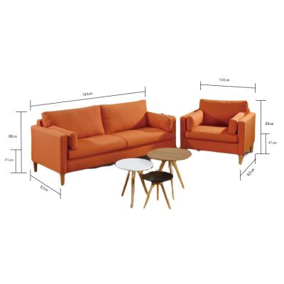 China X-609-23 2021Adjustable Double Cushioned Headrest Sofa Classic Furniture Solid Wood Foldable Legs Sofa for sale