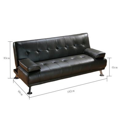 China Hot Selling Fabric Sofa Bed Leather Convertible Sofa Black Leather Single Futon Sofa Bed (Height)Adjustable for sale