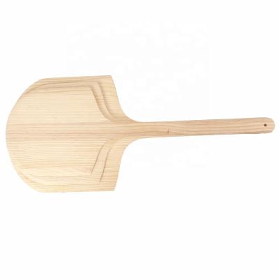 China Wholesale Sustainable Wooden Square Pine Wood Pizza Peel Solid Pizza Paddle Shovel With Long Handle For Homemade Pizza for sale