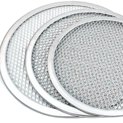 China Amazon Hot Selling Aluminum Alloy Mesh Pizza Screen Perforated Pizza Tray For Kitchen for sale