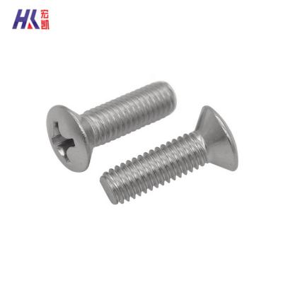 China SS304 Cross Countersunk Recessed Screws GB820 Raised Head Countersunk Screws With Cross Recess for sale